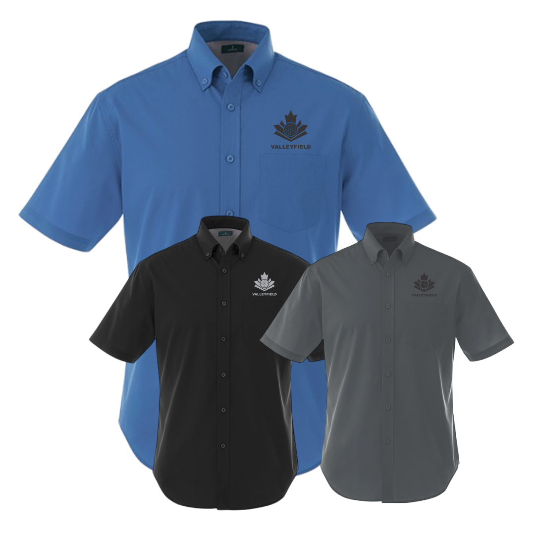 Chemise à manches courtes brodée pour homme